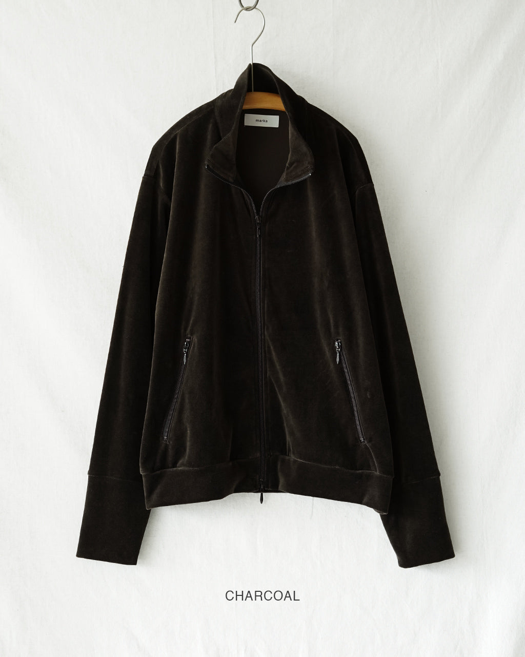 30/- Organic Cotton Velour Full Zip Track Jacket M25C19CS01C