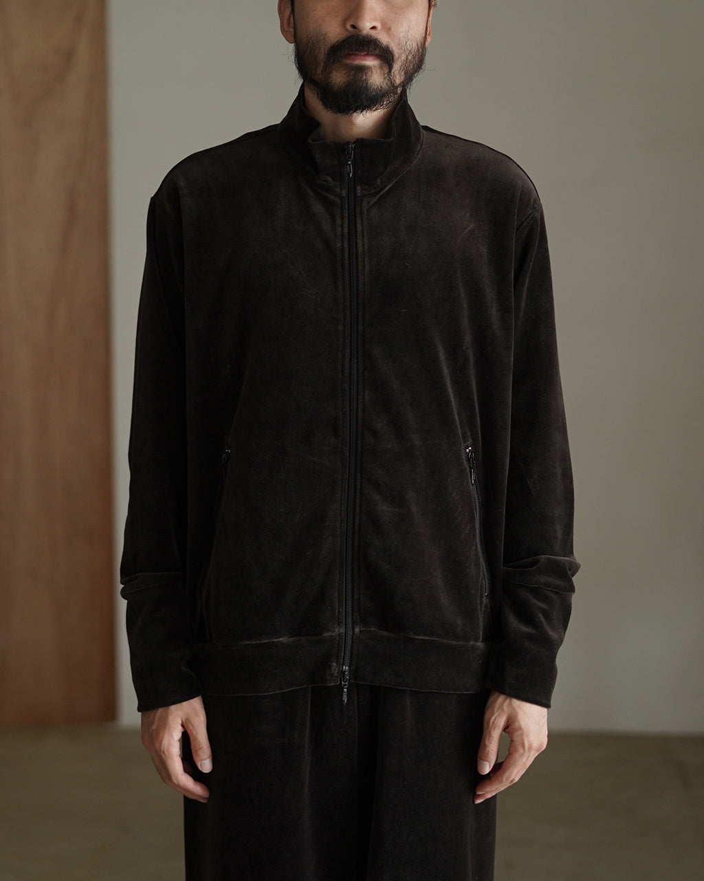 30/- Organic Cotton Velour Full Zip Track Jacket M25C19CS01C