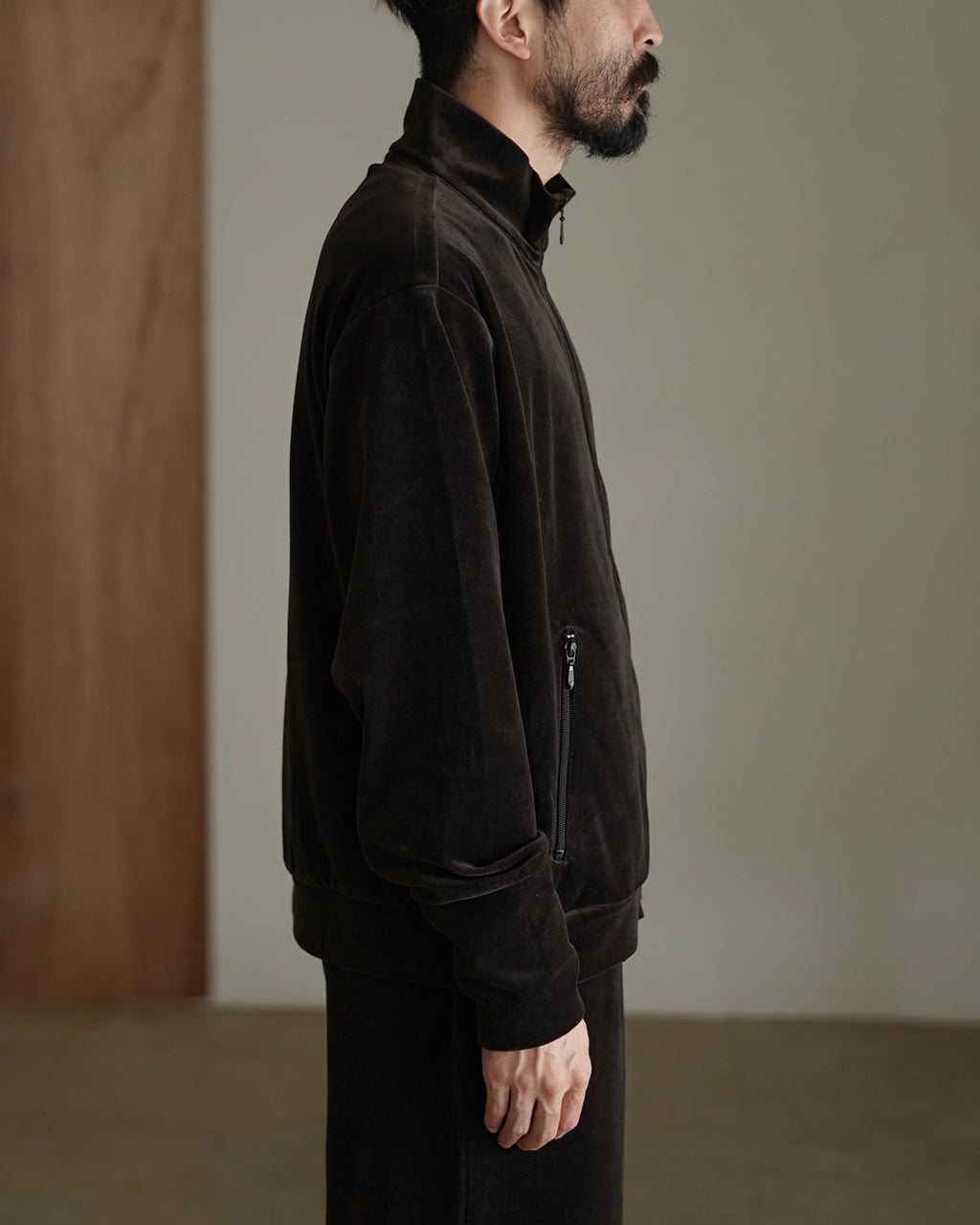 30/- Organic Cotton Velour Full Zip Track Jacket M25C19CS01C