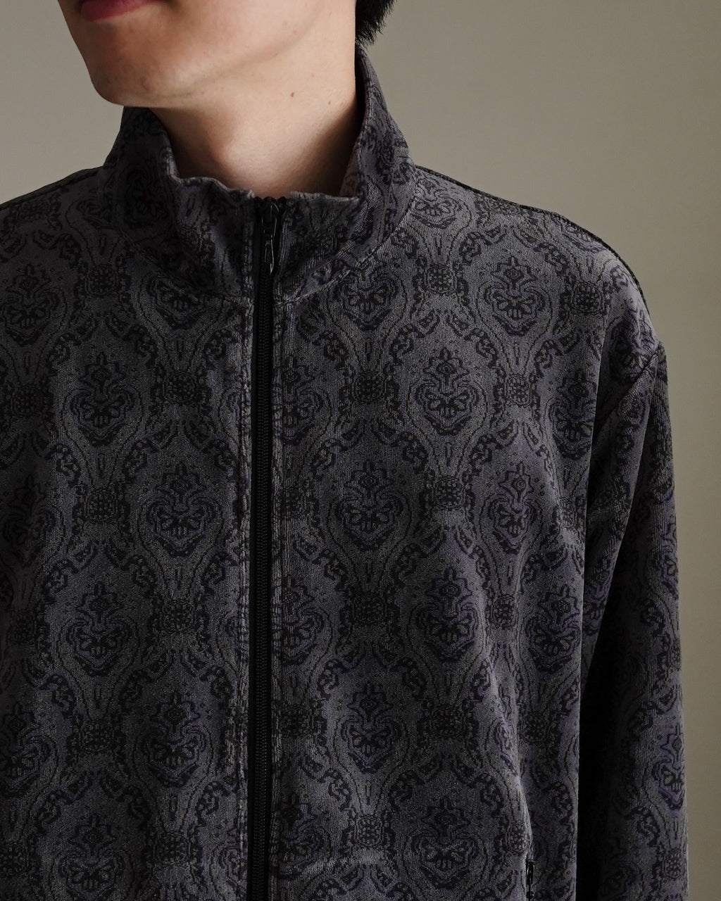 Velour Jacquard Full Zip Track Jacket M25C20CS01C