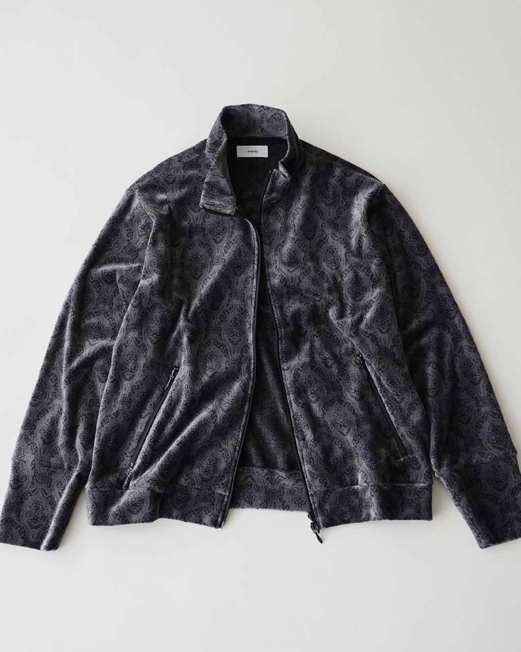 Velour Jacquard Full Zip Track Jacket M25C20CS01C