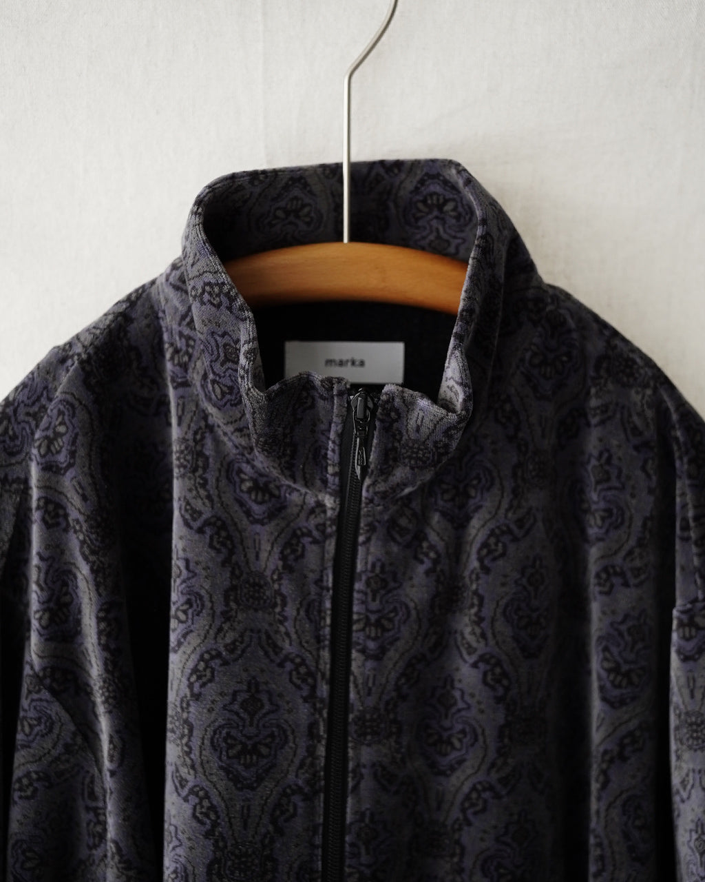 Velour Jacquard Full Zip Track Jacket M25C20CS01C