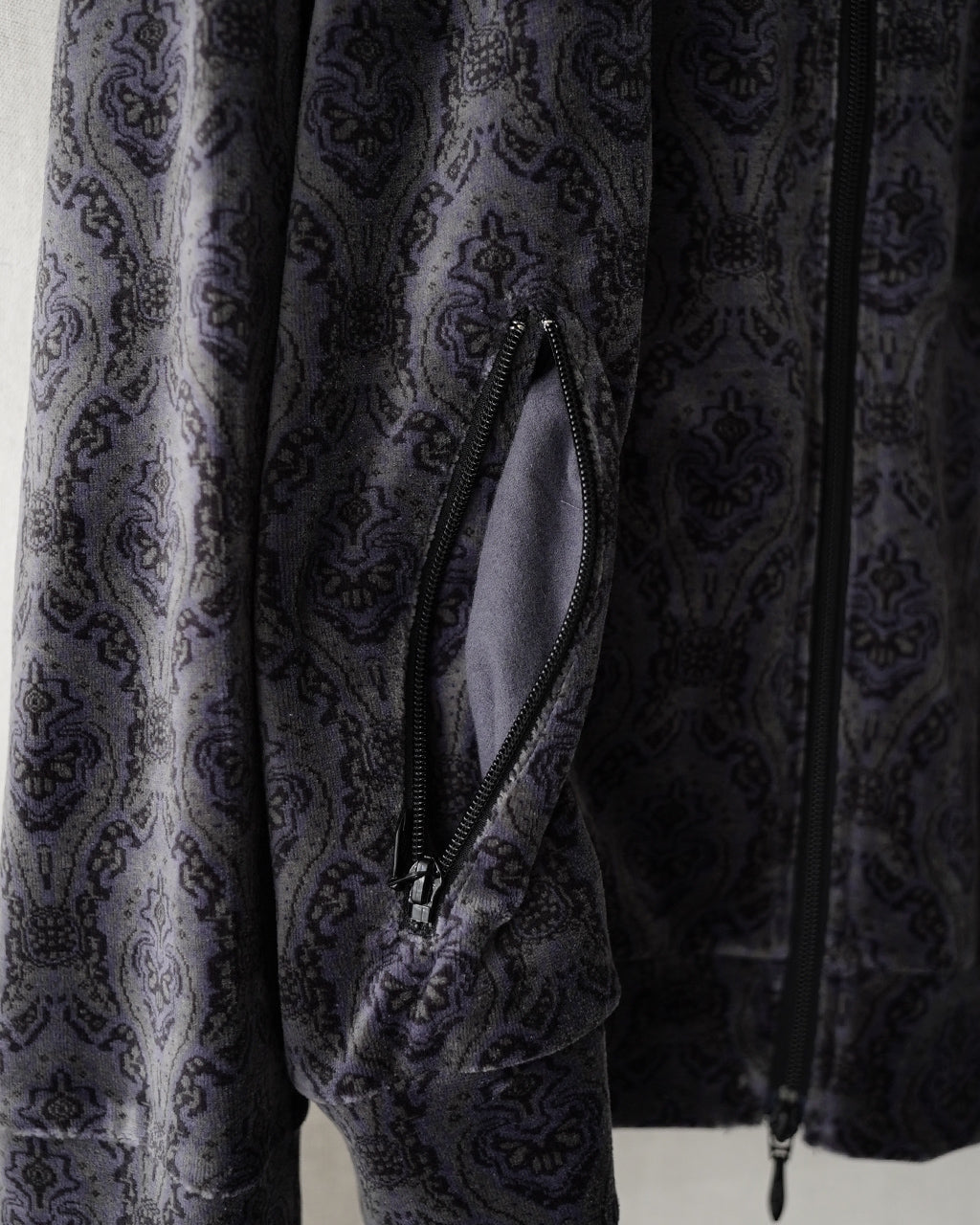 Velour Jacquard Full Zip Track Jacket M25C20CS01C