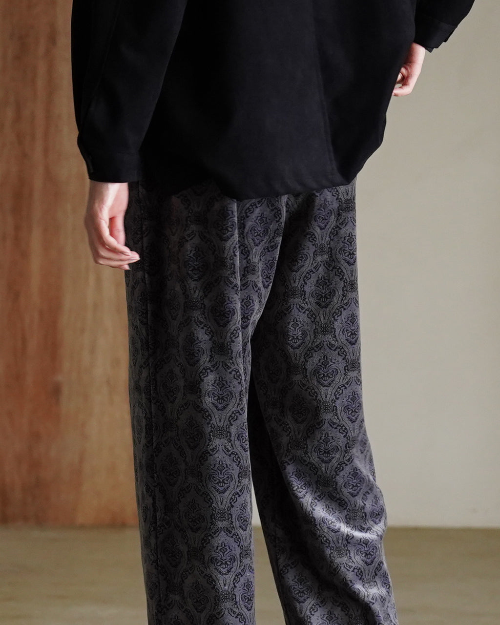 MARKA マーカ ベロア ジャカード トラックパンツ メンズ TRACK PANTS