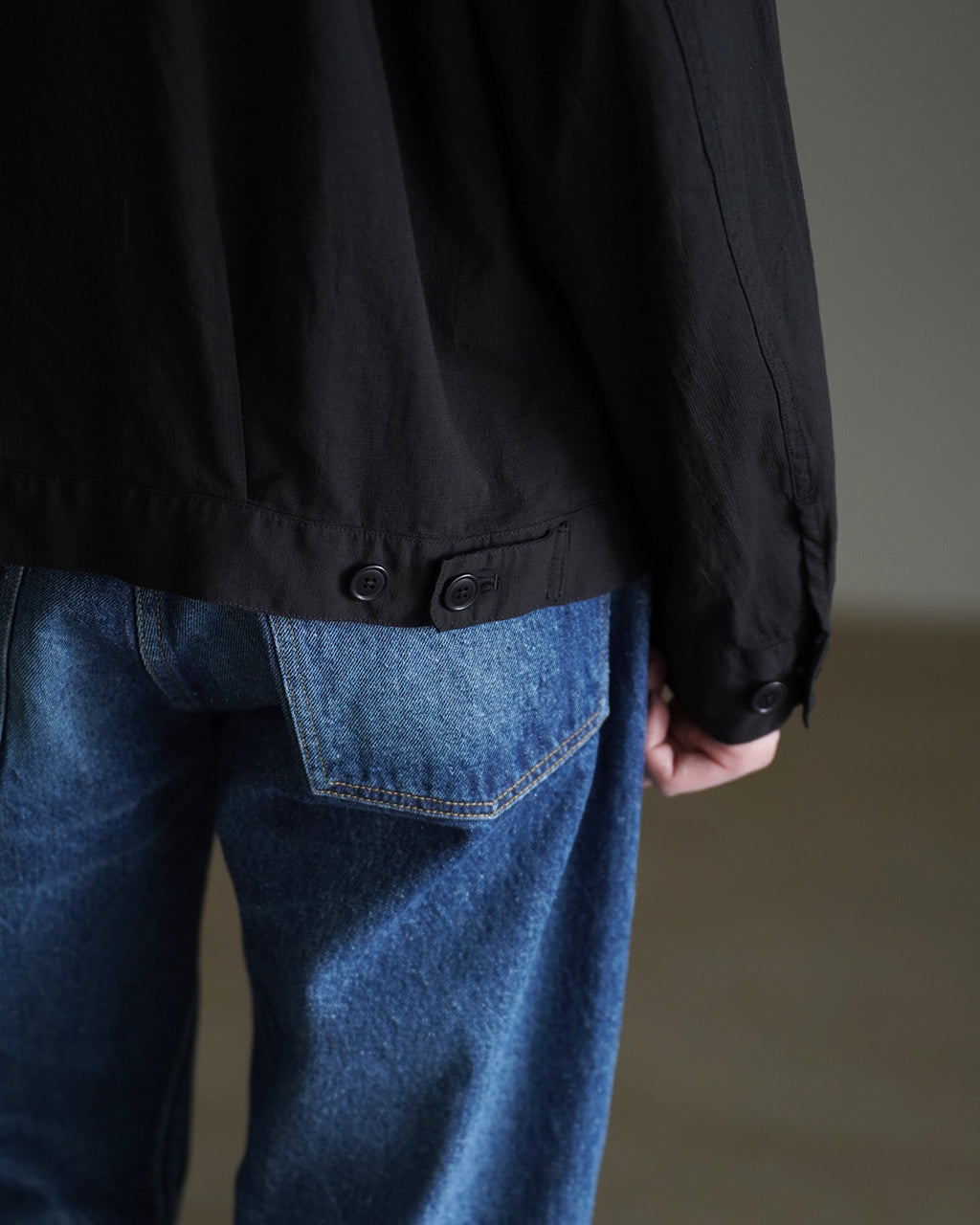 NO COLLAR TRUCKER JACKET M26A16BL01C