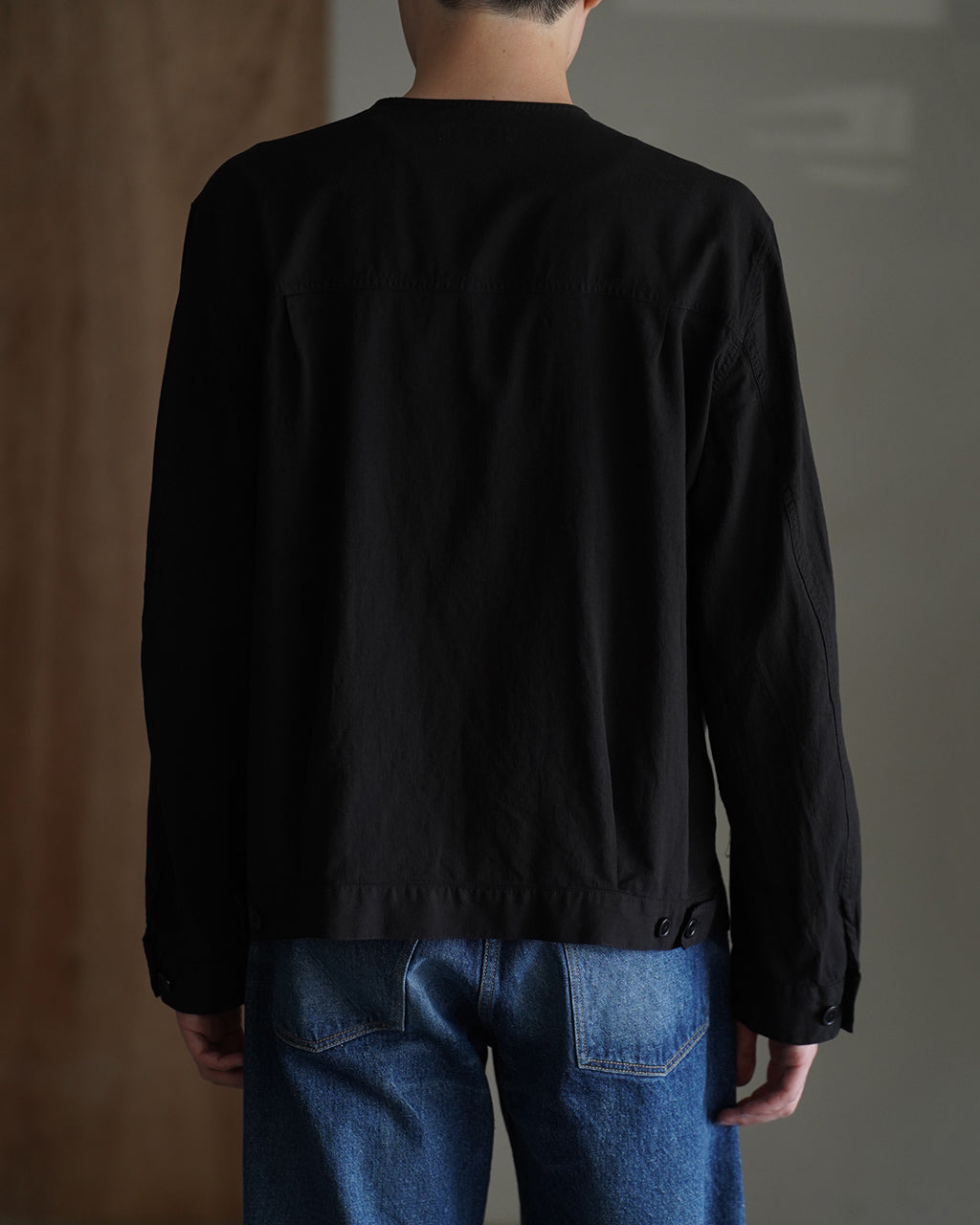 NO COLLAR TRUCKER JACKET M26A16BL01C