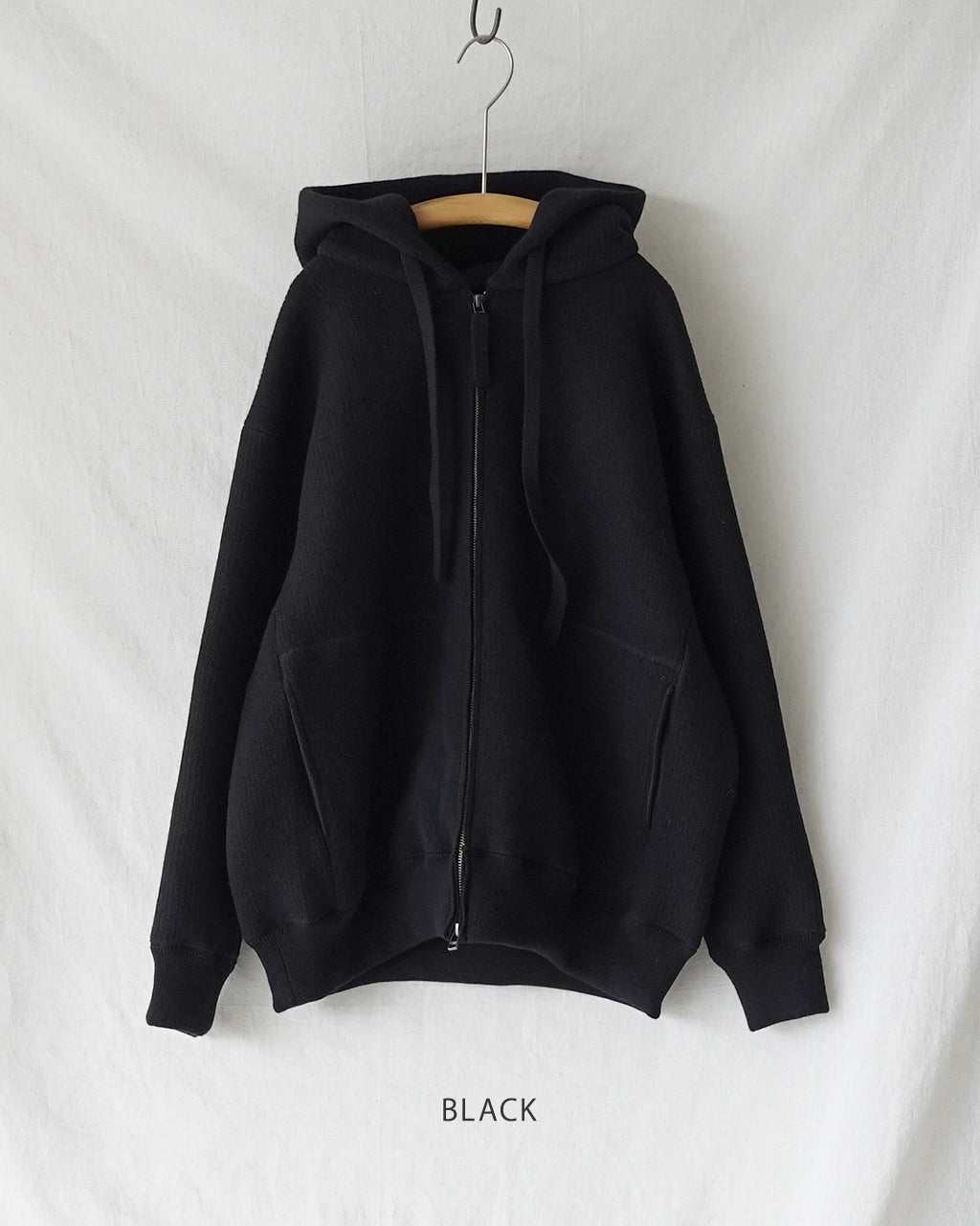WOOL SWEAT ZIP HOODIE 2502-094