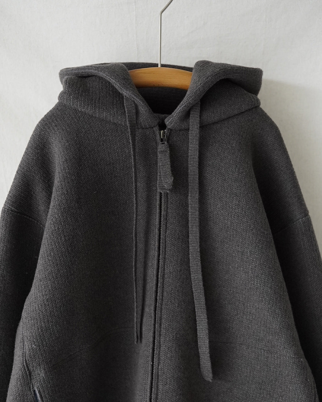 WOOL SWEAT ZIP HOODIE 2502-094