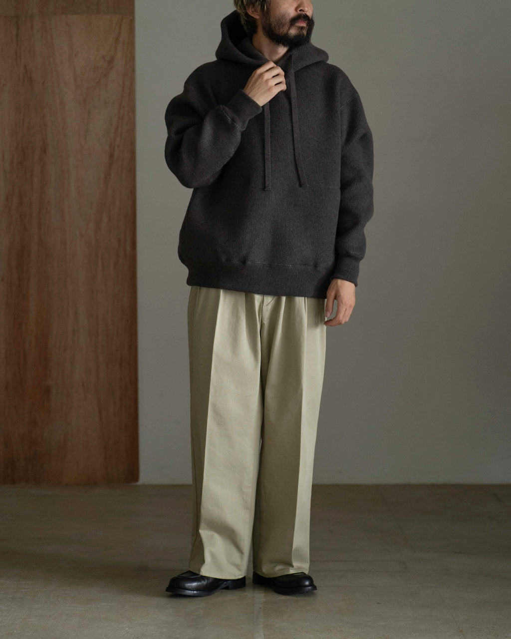 WOOL SWEAT HOODIE 2502-095
