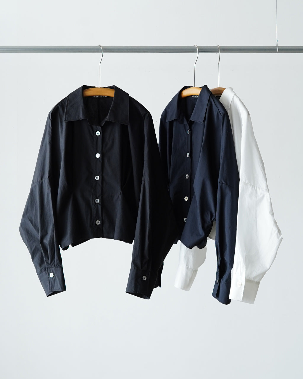 mizuiro ind ミズイロインド コクーンショートシャツ レディース