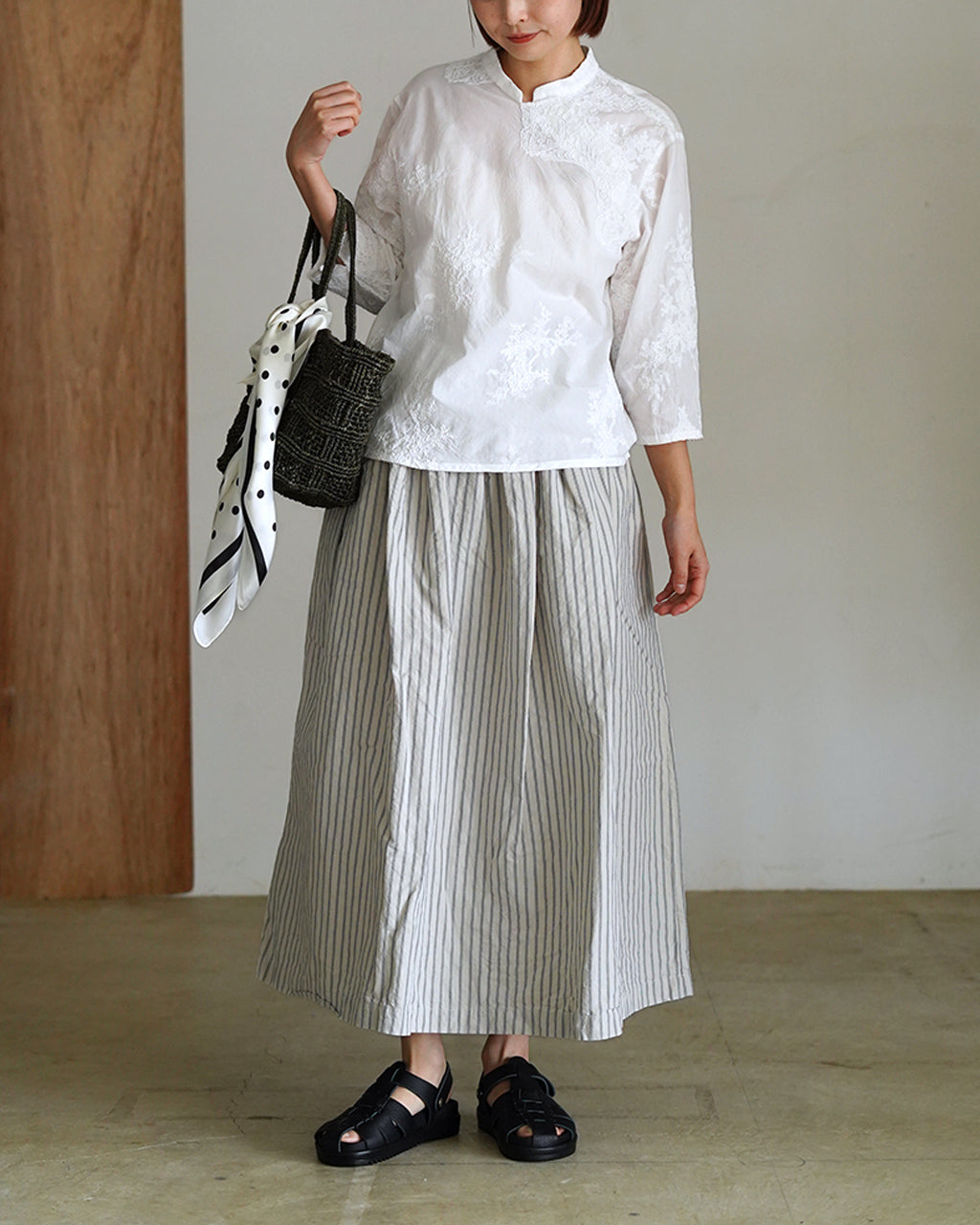 lace chinoiserie shirt 1-230168