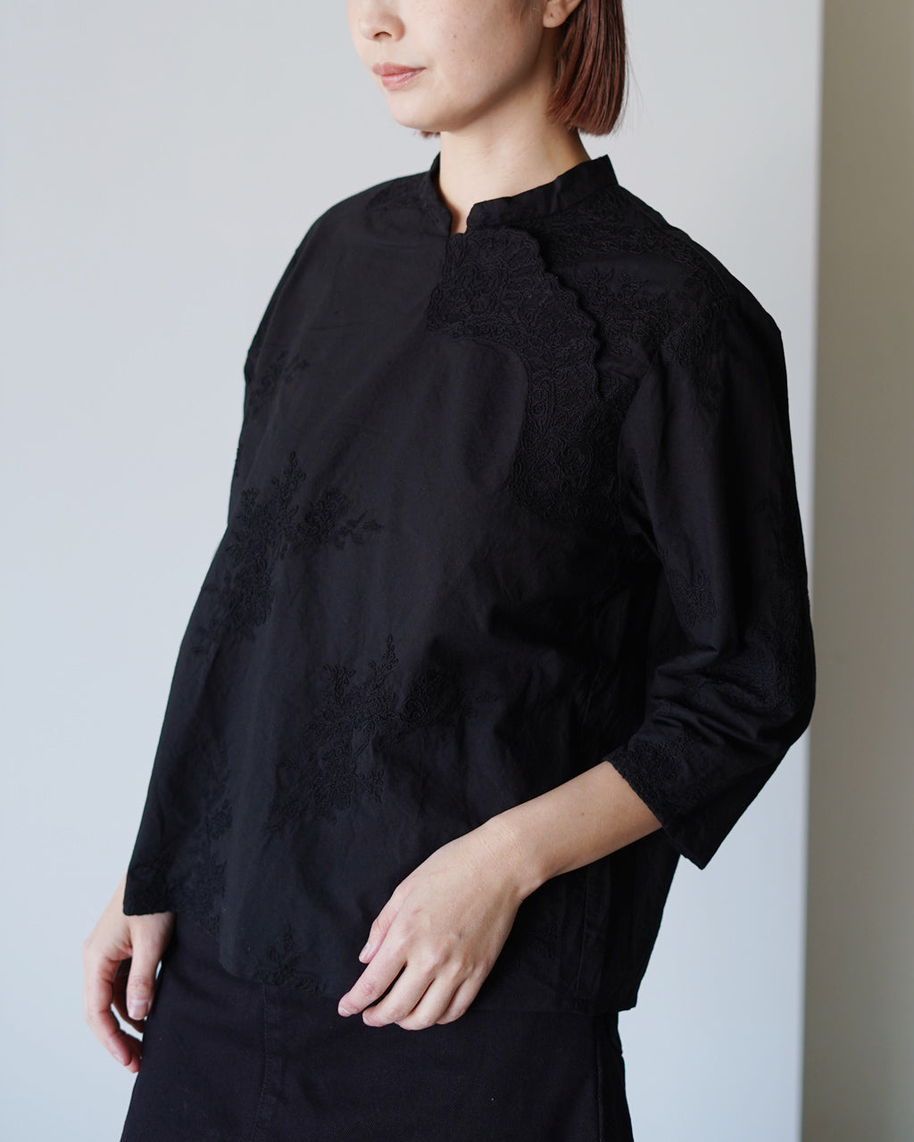 lace chinoiserie shirt 1-230168