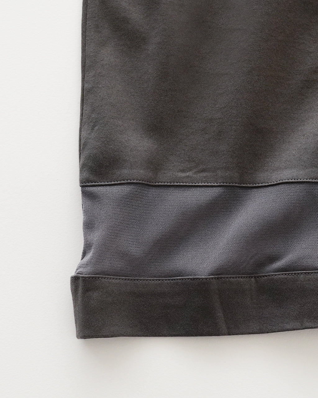 mizuiro ind ミズイロインド メッシュTシャツ mesh mix wide P/O メッシュミックスワイドプルオーバー 半袖 カットソー ドロップショルダー コットン 日本製 2-210096