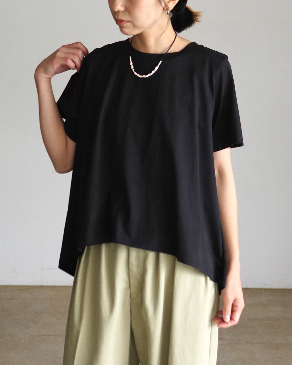 flare crew neck Tshirt 2-210148
