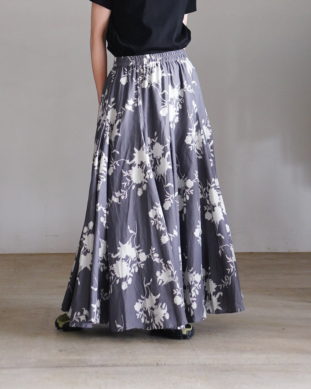 mizuiro ind ミズイロインド flower print volume flare skirt 花柄プリントボリュームフレアスカート | Crouka(クローカ)