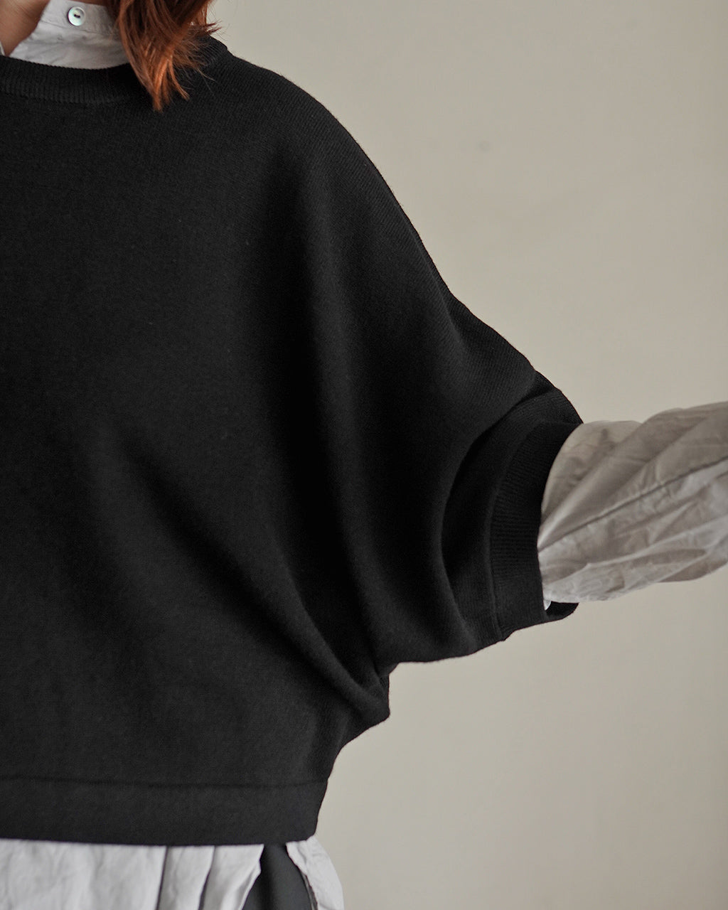 asymmetry crew neck P/O 3-220163