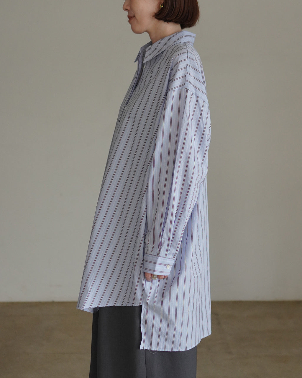 stripe box cut shirt 3-230145