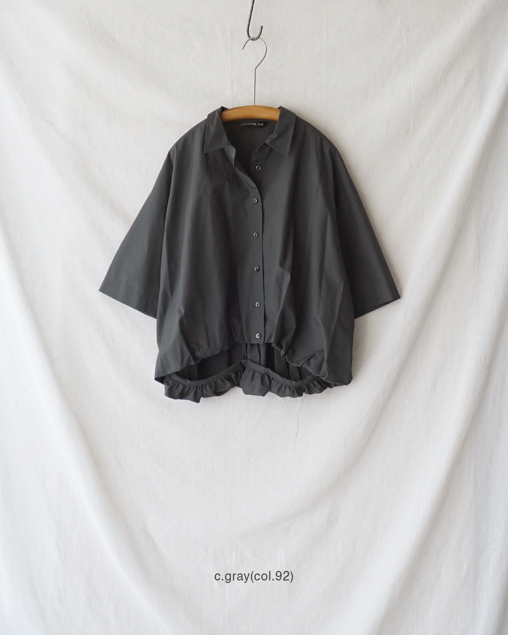 mizuiro ind ミズイロインド half slv balloon shirt ハーフスリーブ バルーン シャツ | Crouka(クローカ)