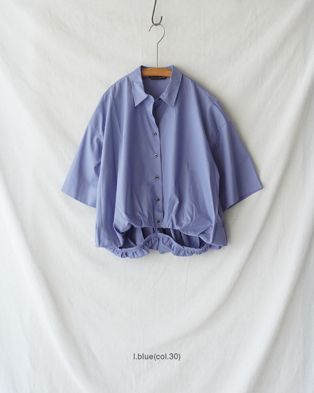 mizuiro ind ミズイロインド half slv balloon shirt ハーフスリーブ バルーン シャツ | Crouka(クローカ)