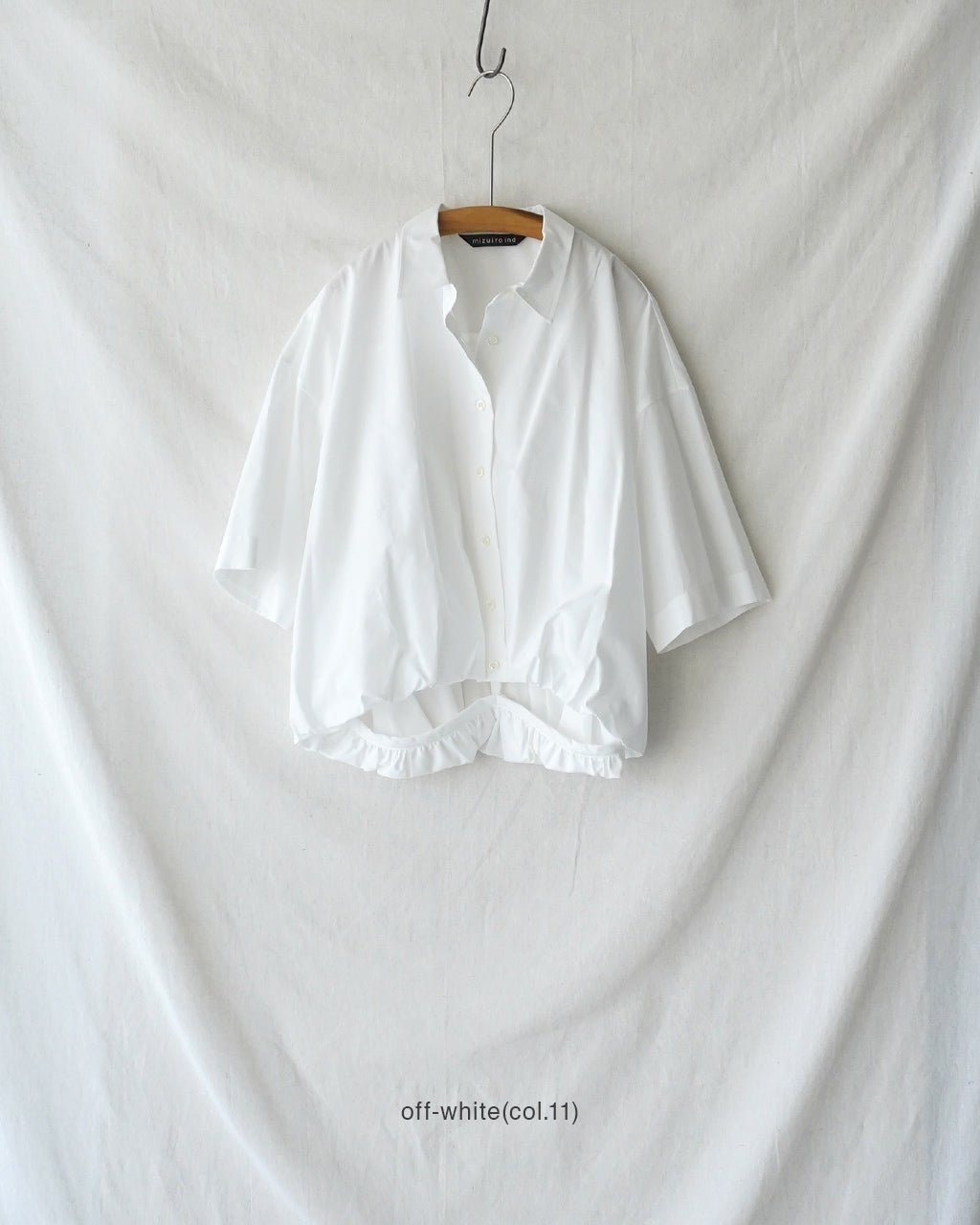 mizuiro ind ミズイロインド half slv balloon shirt ハーフスリーブ バルーン シャツ | Crouka(クローカ)
