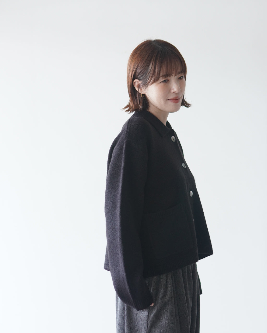 high neck shirt collar short C/D 3-220158