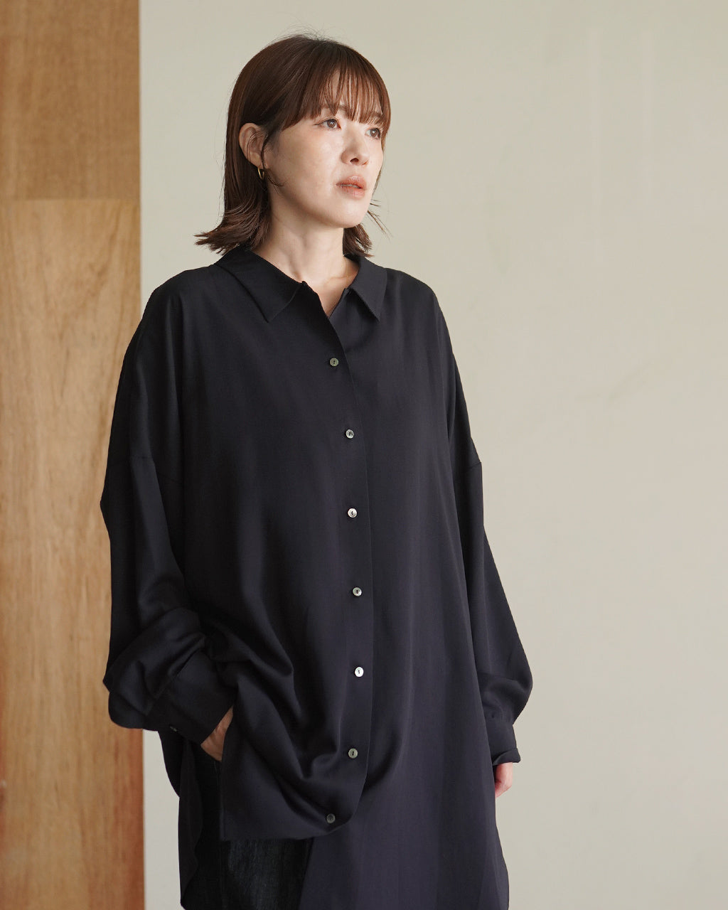 T/R wide tunic shirt shirt 3-230140