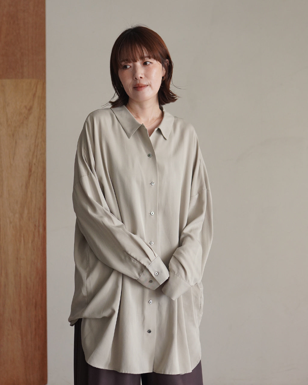 T/R wide tunic shirt shirt 3-230140