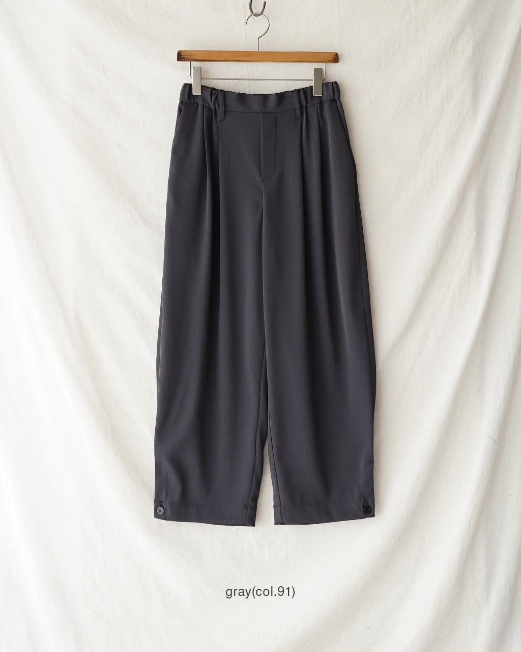 mizuiro ind ミズイロインド tuck hem cocoon PT タックヘムコクーンパンツ | Crouka(クローカ)