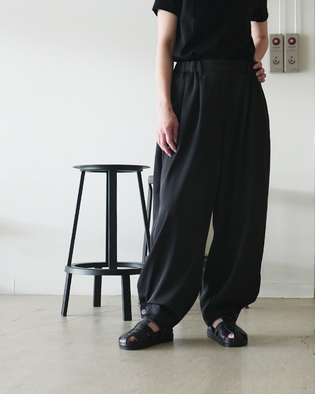 mizuiro ind ミズイロインド tuck hem cocoon PT タックヘムコクーンパンツ | Crouka(クローカ)