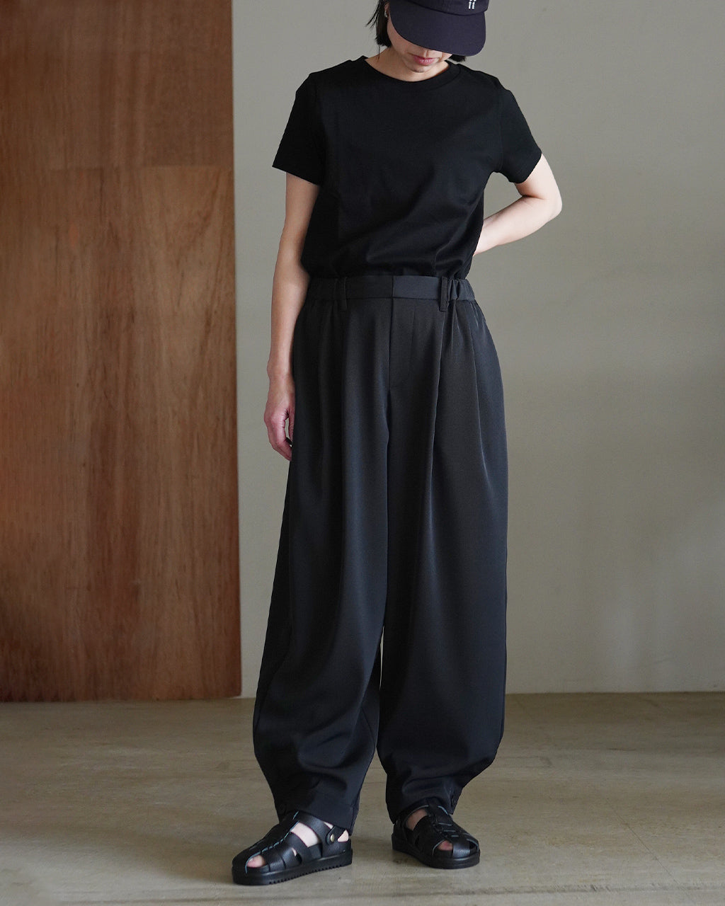 mizuiro ind ミズイロインド tuck hem cocoon PT タックヘムコクーンパンツ | Crouka(クローカ)