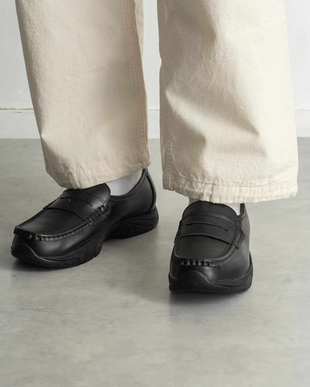 ハイブリッド ローファーズ HYBRID LOAFERS 靴 シューズ レザー コインローファー MLS210301-24