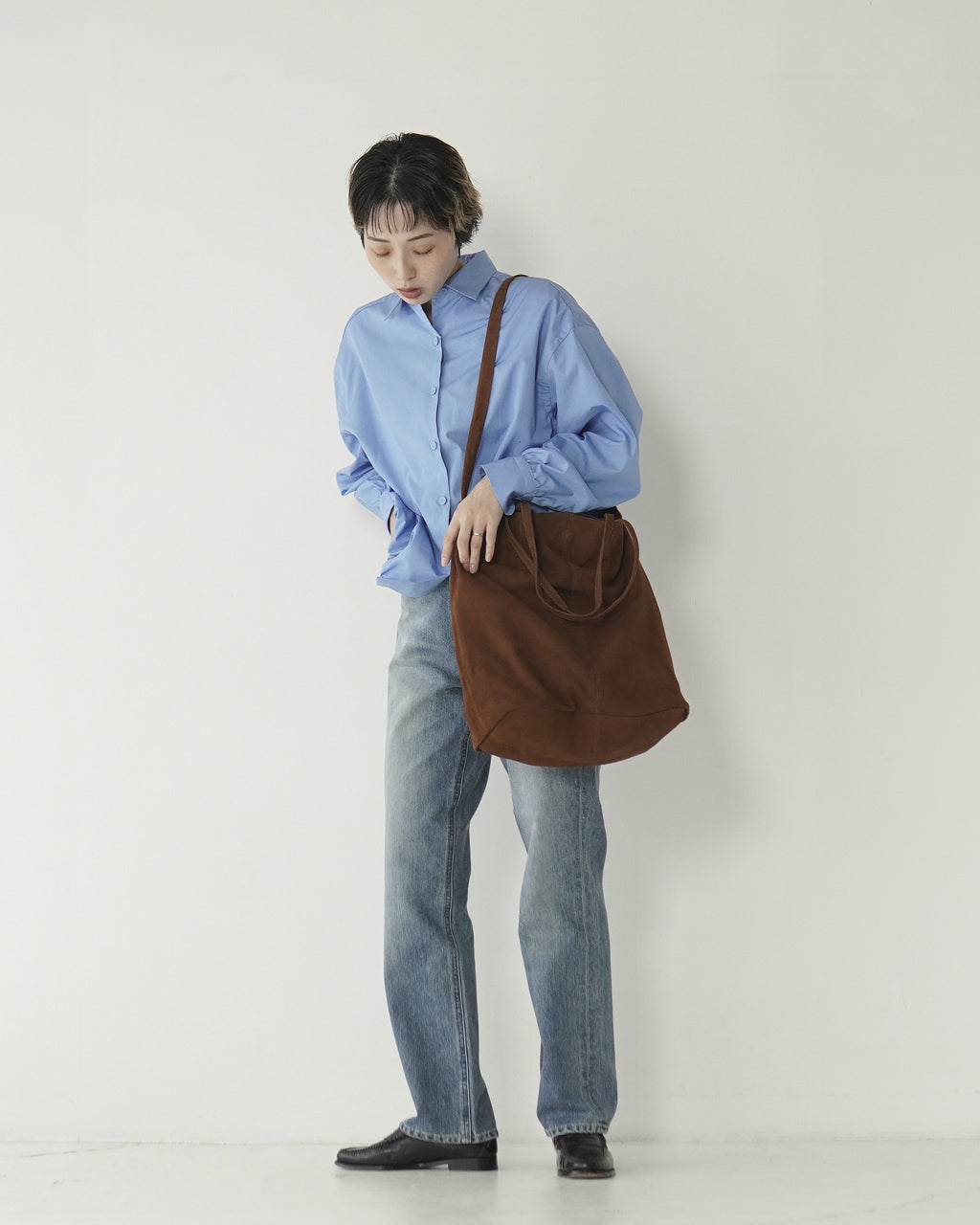 3WAY LARGE TOTE(L size)OIL SUEDE BROWN L-OBR-1