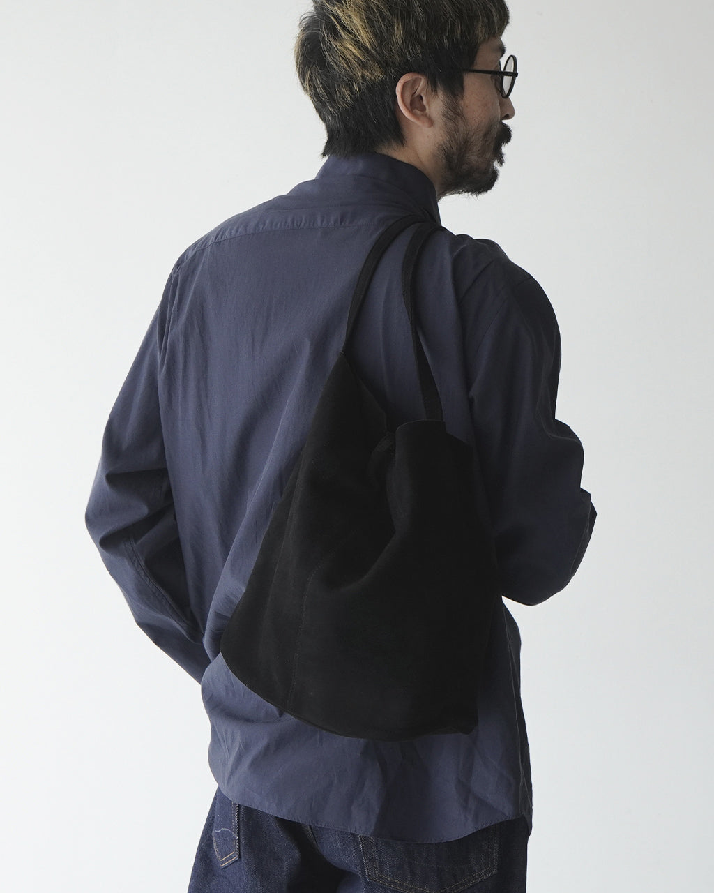 3WAY MIDIUM TOTE(M size)OIL SUEDE BLACK MS-OBLK-1 ML-OBLK-1