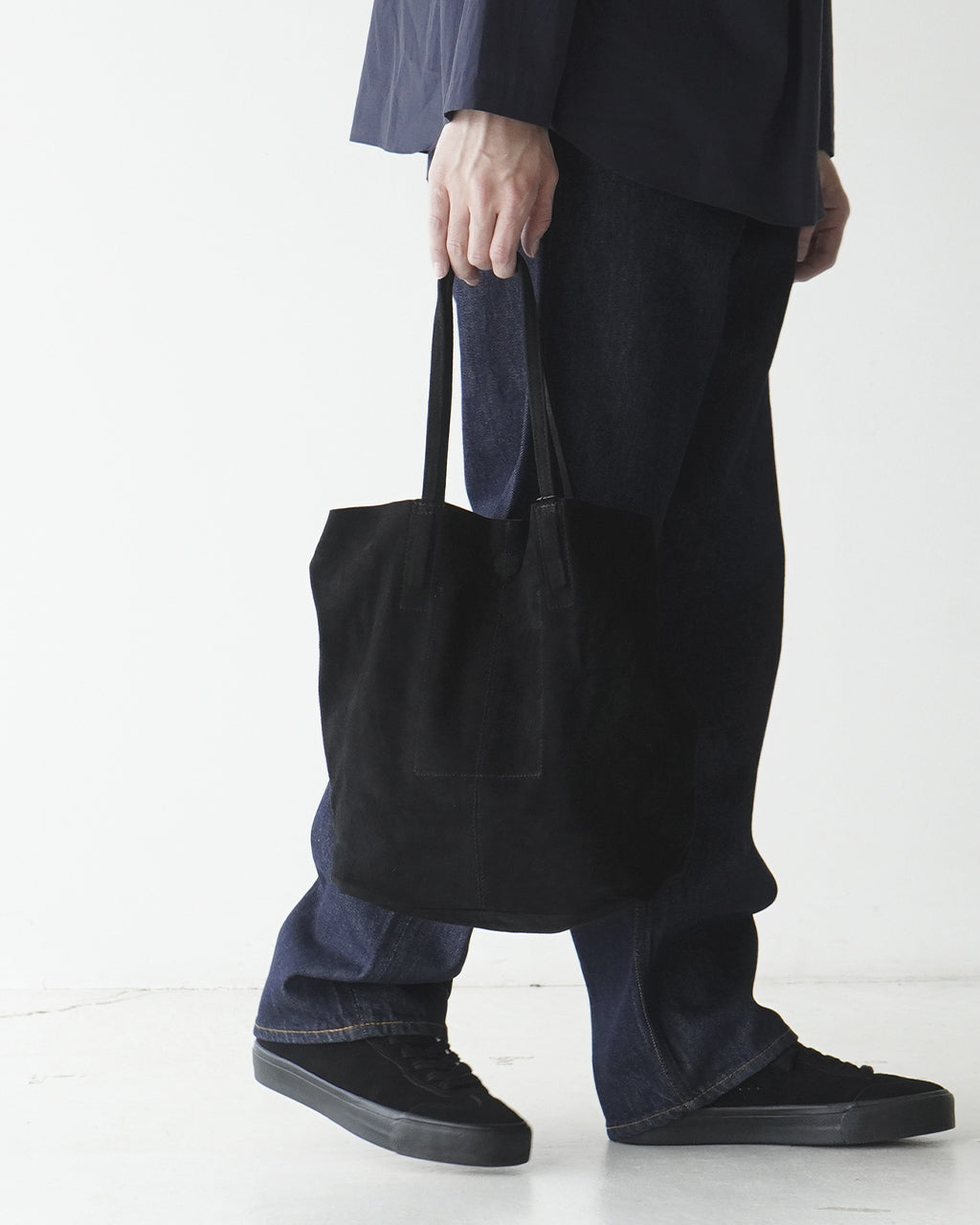 3WAY MIDIUM TOTE(M size)OIL SUEDE BLACK MS-OBLK-1 ML-OBLK-1