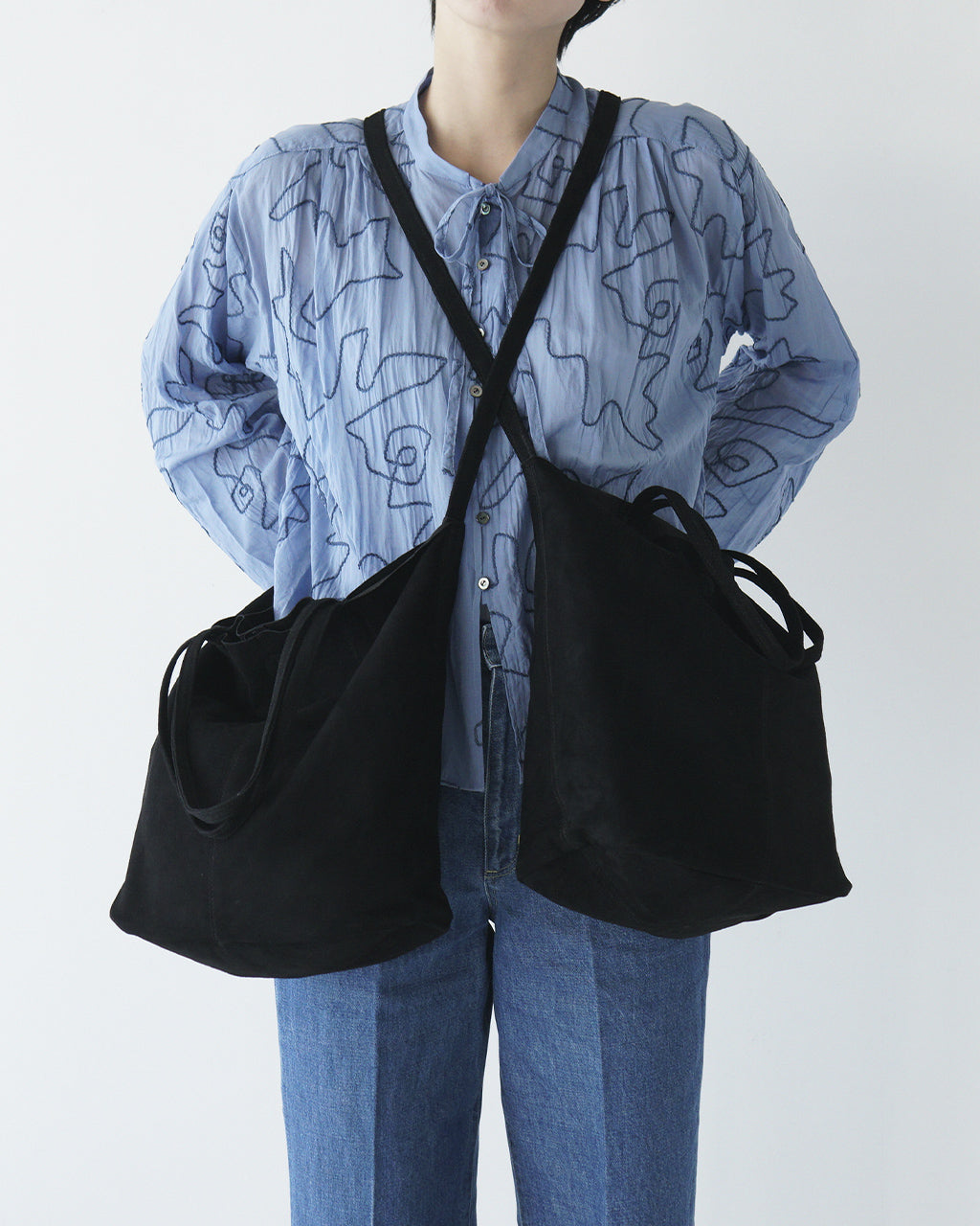 3WAY MIDIUM TOTE(M size)OIL SUEDE BLACK MS-OBLK-1 ML-OBLK-1