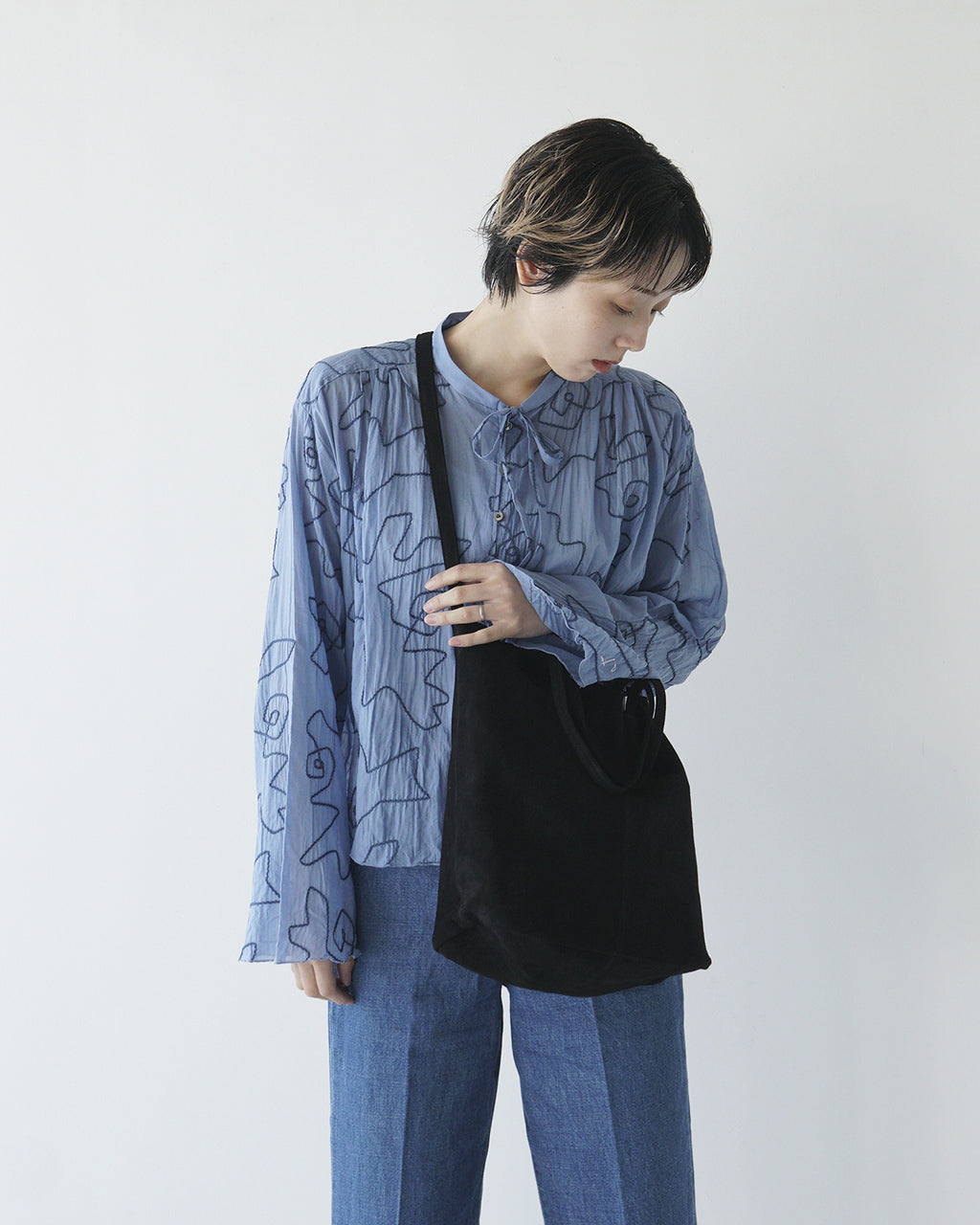 3WAY MIDIUM TOTE(M size)OIL SUEDE BLACK MS-OBLK-1 ML-OBLK-1