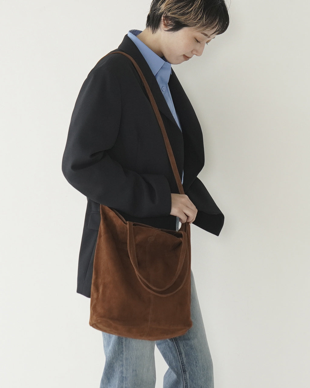 3WAY MEDIUM TOTE(M size)OIL SUEDE BROWN MS-OBR-1 ML-OBR-1