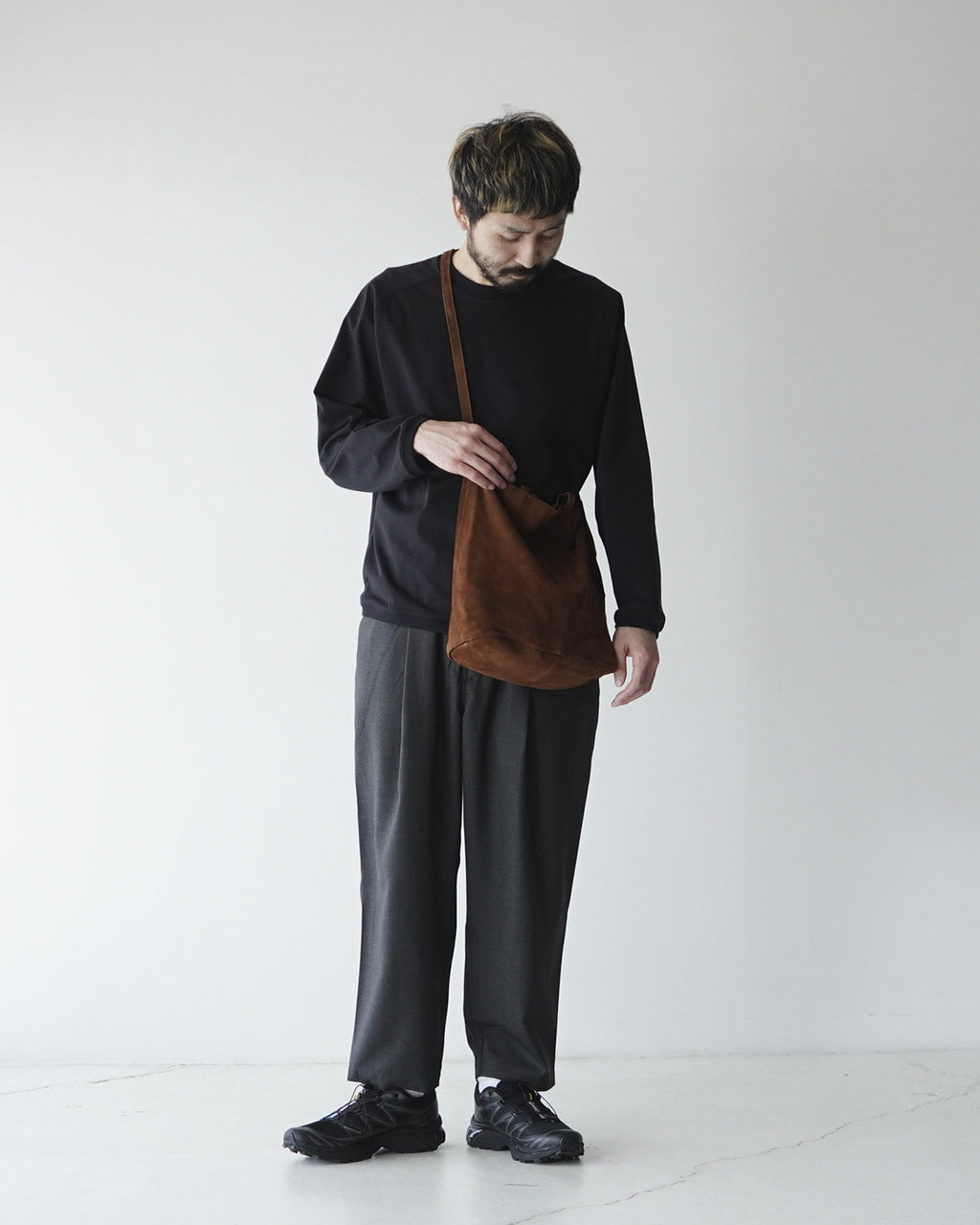 3WAY MEDIUM TOTE(M size)OIL SUEDE BROWN MS-OBR-1 ML-OBR-1