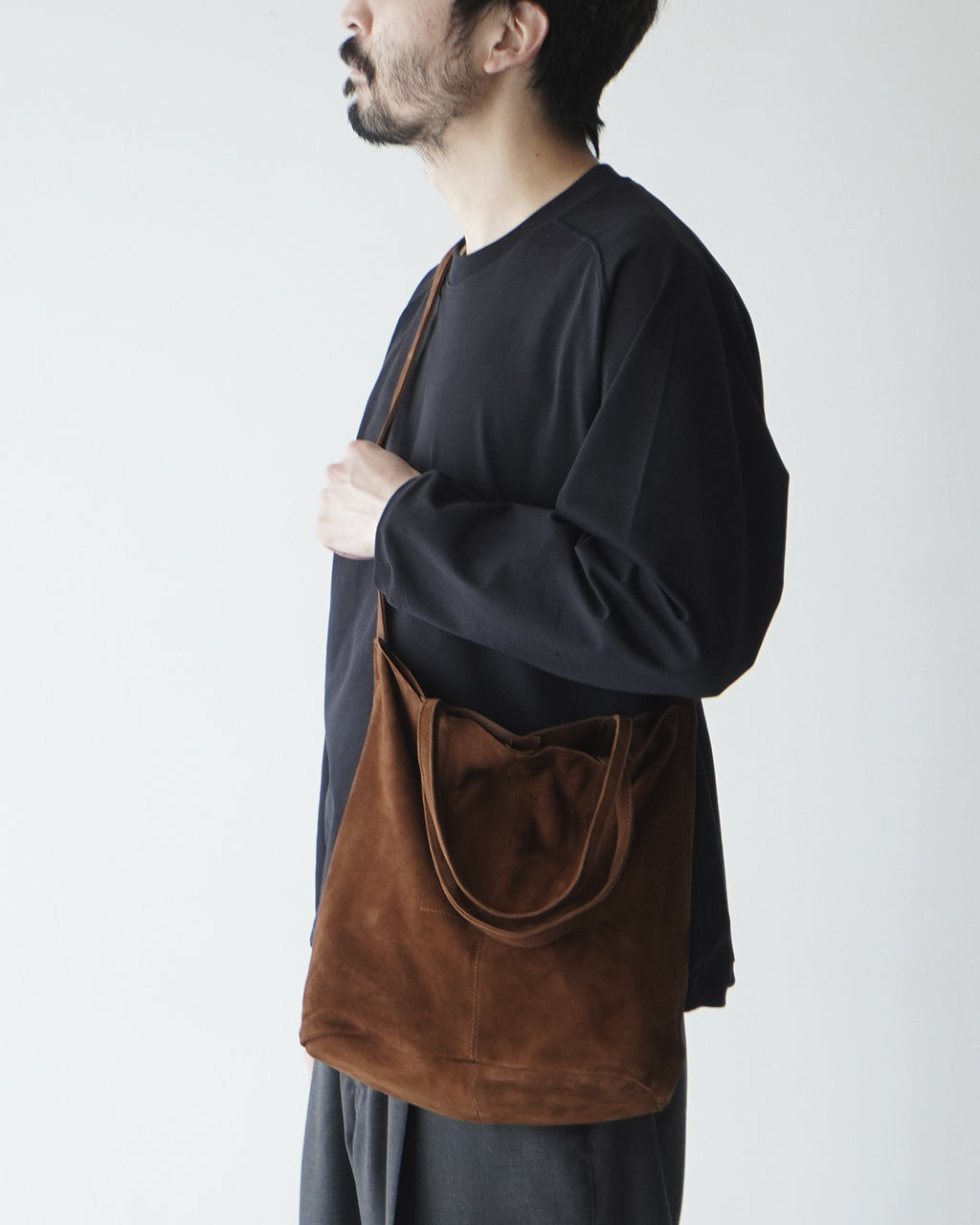3WAY MEDIUM TOTE(M size)OIL SUEDE BROWN MS-OBR-1 ML-OBR-1