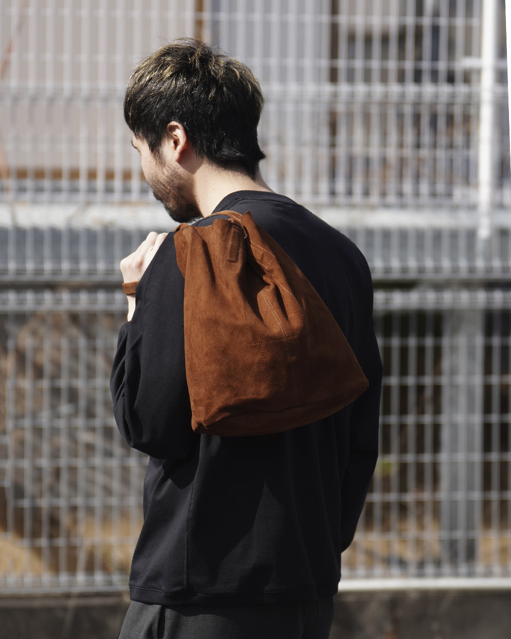 3WAY MEDIUM TOTE(M size)OIL SUEDE BROWN MS-OBR-1 ML-OBR-1