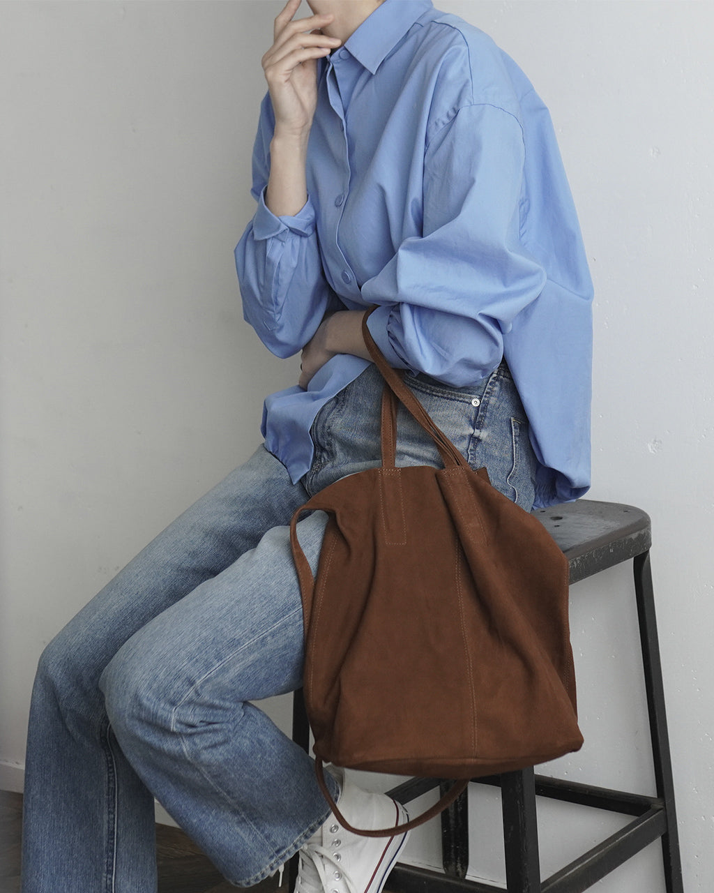 3WAY MEDIUM TOTE(M size)OIL SUEDE BROWN MS-OBR-1 ML-OBR-1