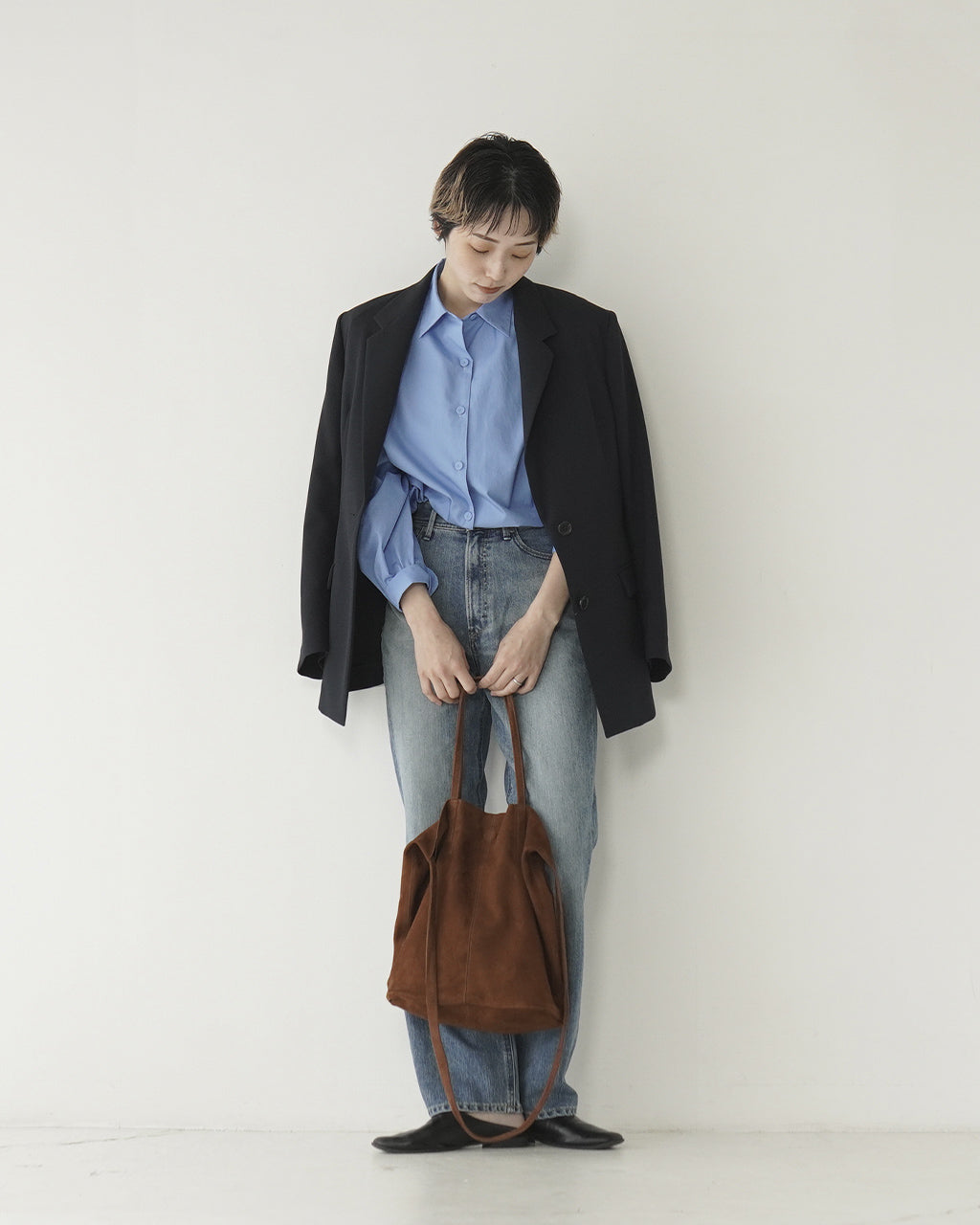 3WAY MEDIUM TOTE(M size)OIL SUEDE BROWN MS-OBR-1 ML-OBR-1