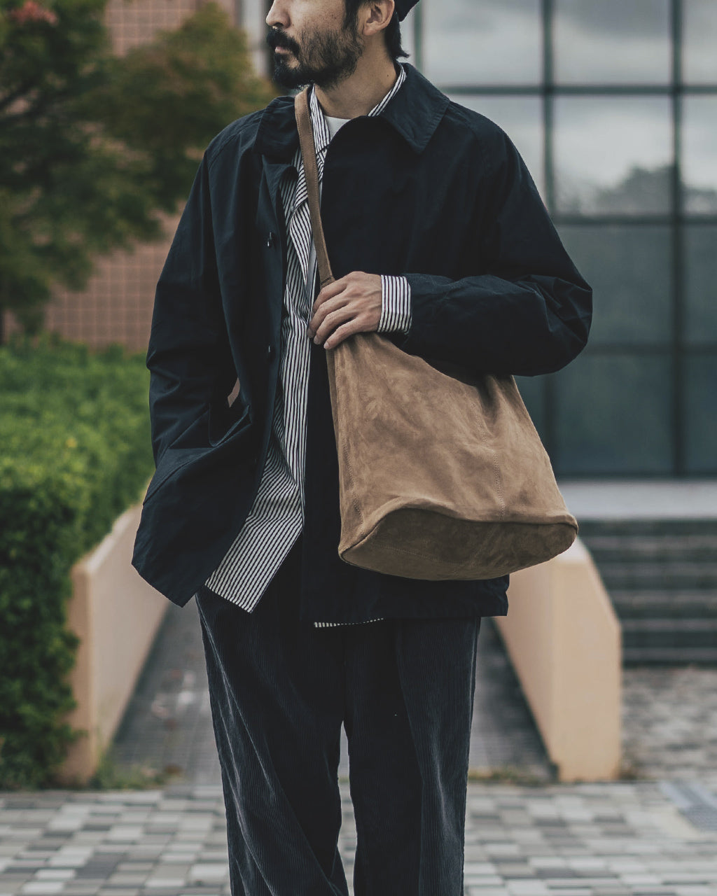 3WAY LARGE TOTE(L size) SUEDE CAMEL L-SCML-103