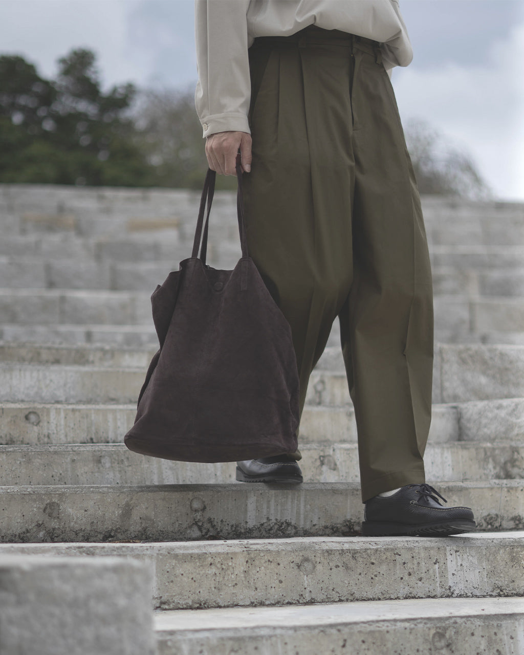3WAY LARGE TOTE (L size) SUEDE DARK CHOCO L-SDCH-103