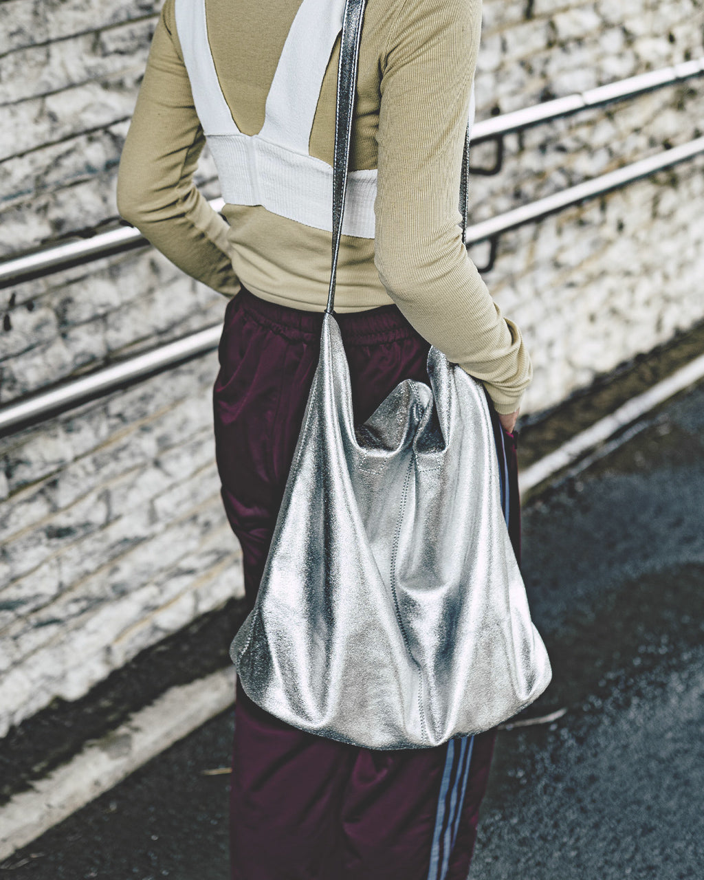 3WAY LARGE TOTE(L size)SILVER L-SIL-102