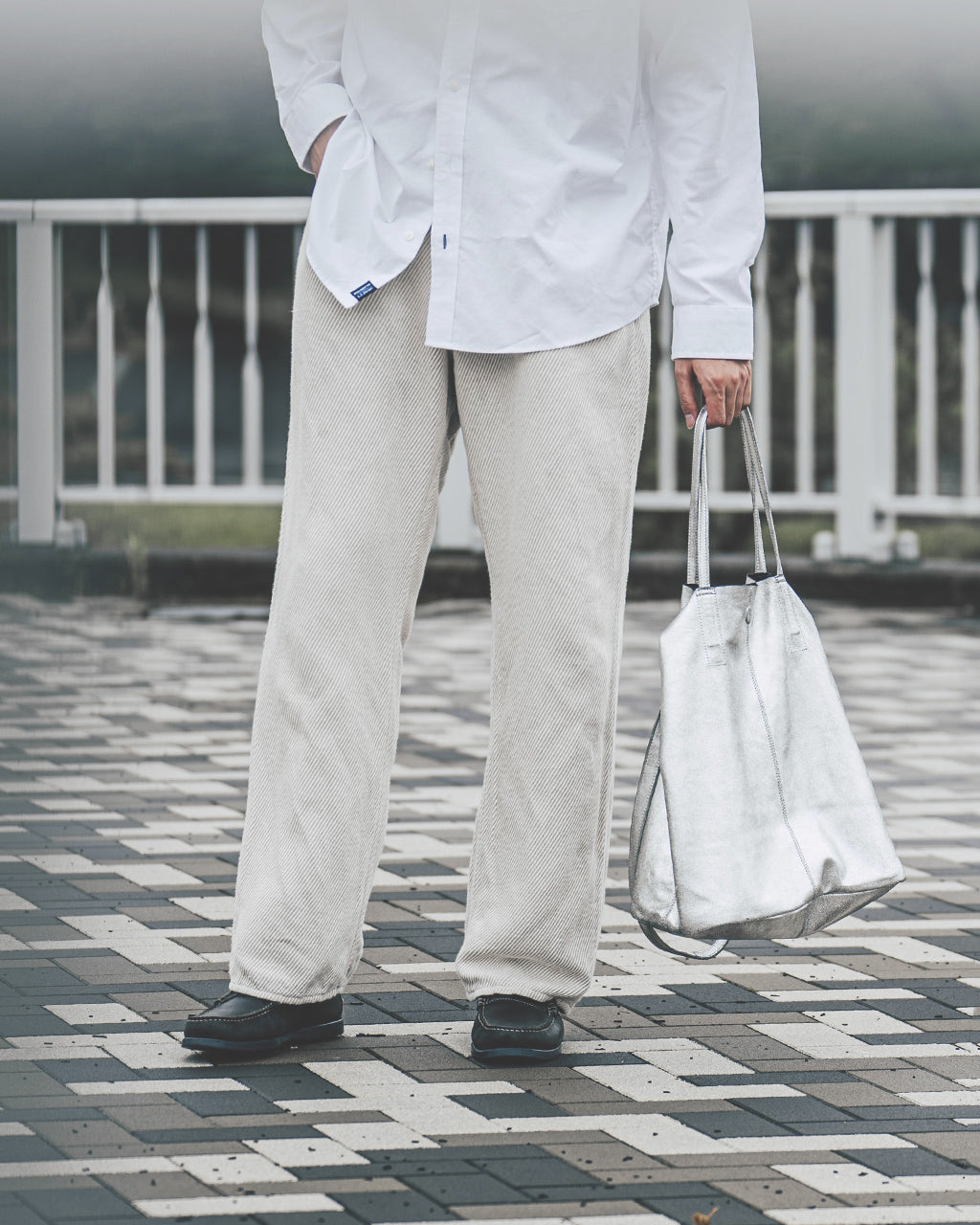 3WAY LARGE TOTE(L size)SILVER L-SIL-102