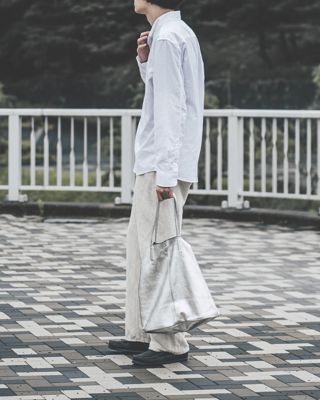 3WAY LARGE TOTE(L size)SILVER L-SIL-102