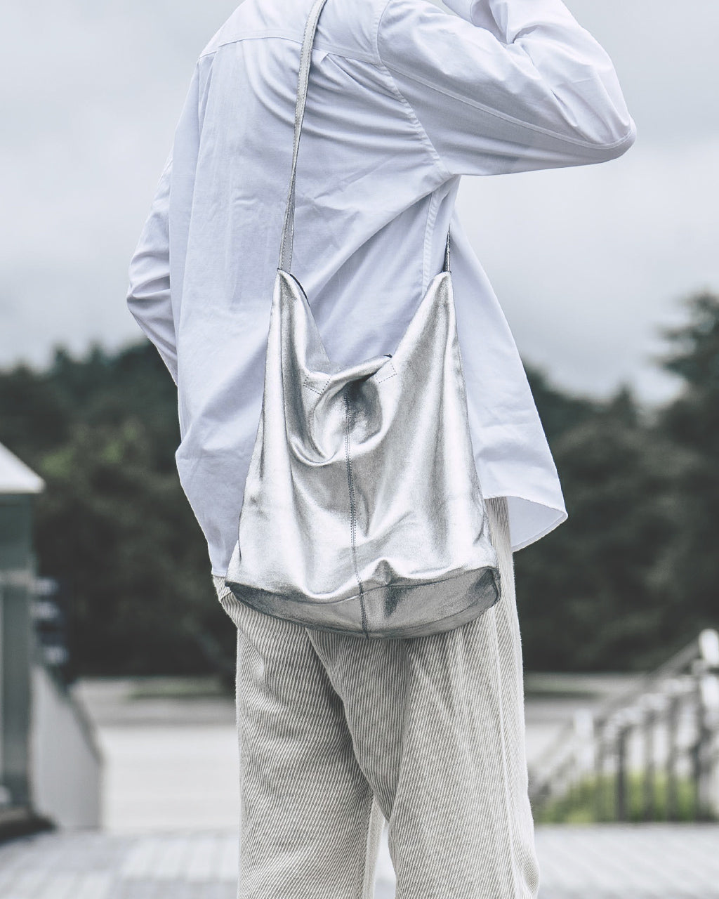 3WAY LARGE TOTE(L size)SILVER L-SIL-102