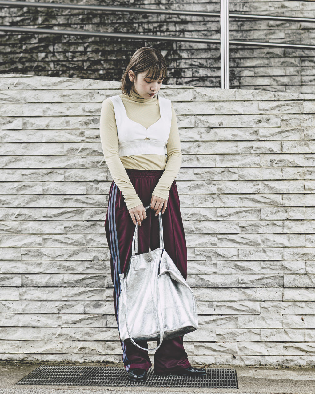 3WAY LARGE TOTE(L size)SILVER L-SIL-102