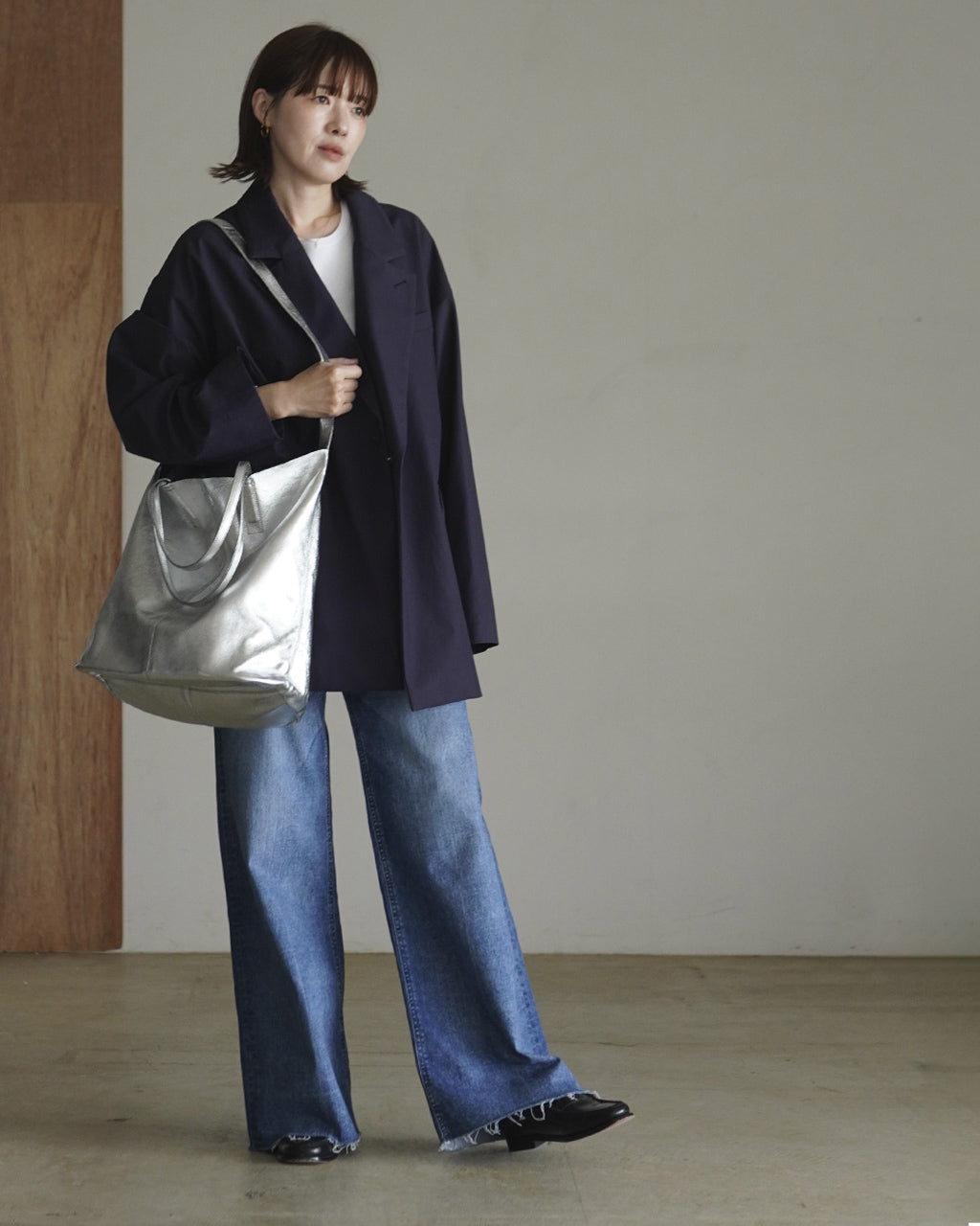 3WAY LARGE TOTE(L size)SILVER L-SIL-102